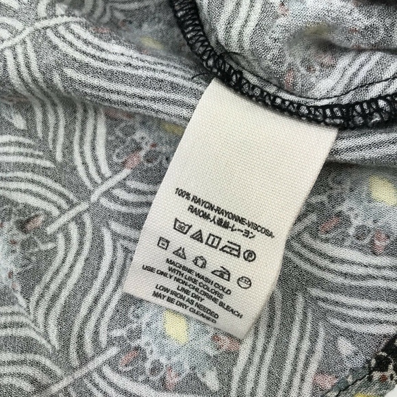 Free People Geometric Babydoll Split Sleeve Blouse - Picture 4 of 5